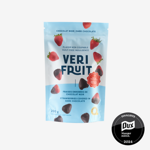 Fraise enrobées de chocolat noir