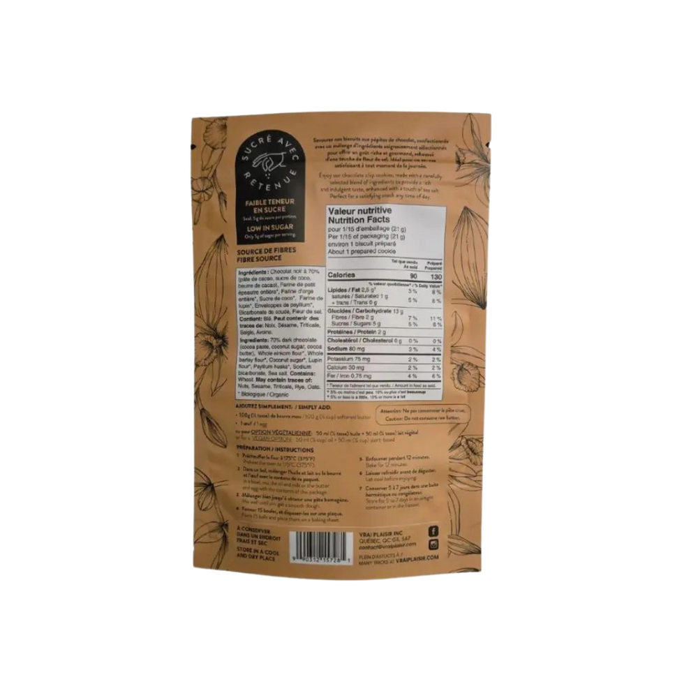 Mélange pour biscuits aux pépites de chocolat et fleur de sel